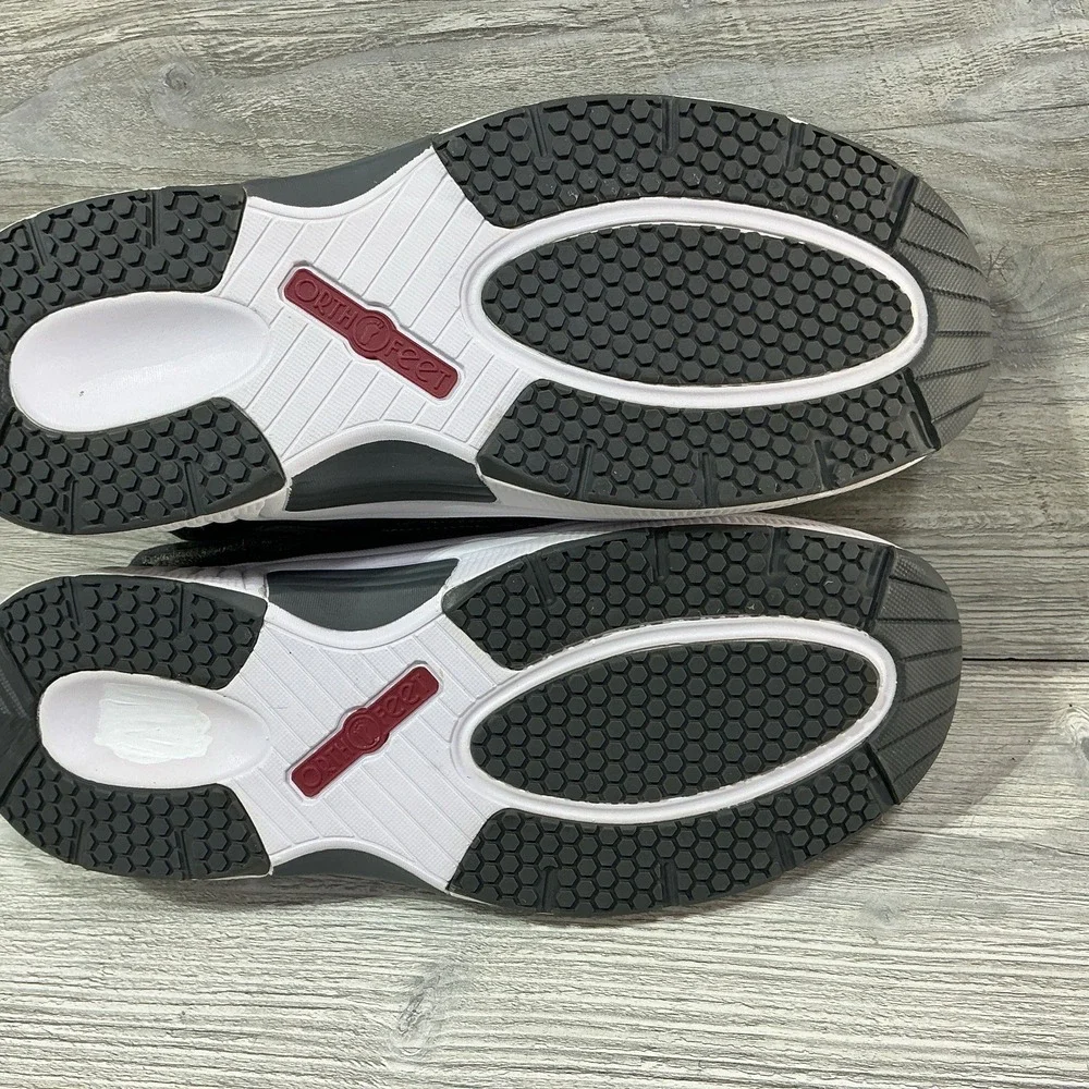 OrthoFeet Mens Gray Premium Arch Support Taurus Fisherman Sandals Size 9.5 2E